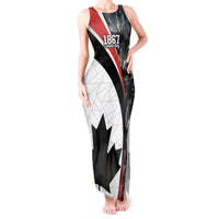 Personalized Canada Day Sine 1867 Tank Maxi Dress With National Maple Leaf - Wonder Print Shop