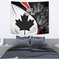 Personalized Canada Day Sine 1867 Tapestry With National Maple Leaf - Wonder Print Shop