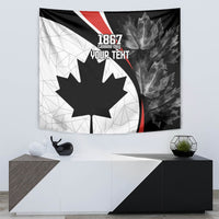 Personalized Canada Day Sine 1867 Tapestry With National Maple Leaf - Wonder Print Shop
