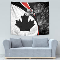 Personalized Canada Day Sine 1867 Tapestry With National Maple Leaf - Wonder Print Shop