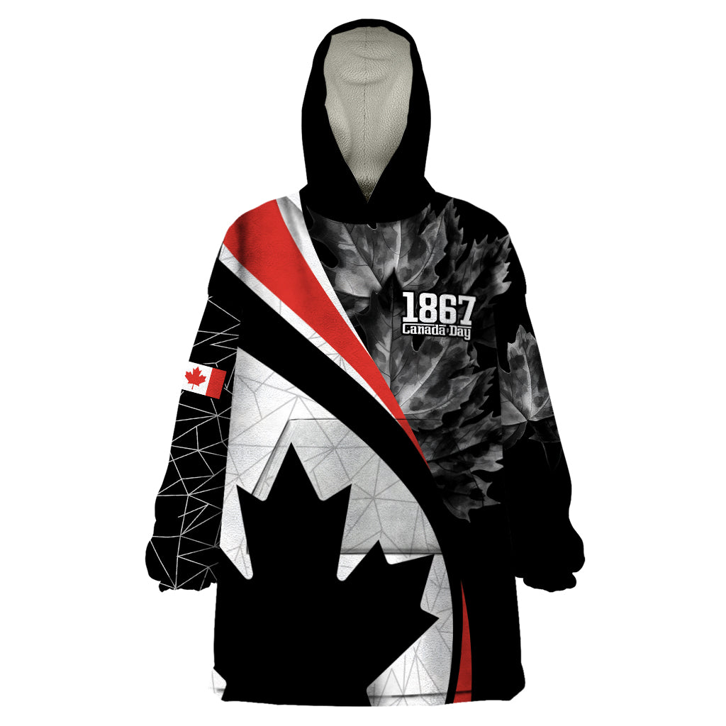 Personalized Canada Day Sine 1867 Wearable Blanket Hoodie With National Maple Leaf - Wonder Print Shop