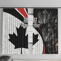 Personalized Canada Day Sine 1867 Window Curtain With National Maple Leaf - Wonder Print Shop