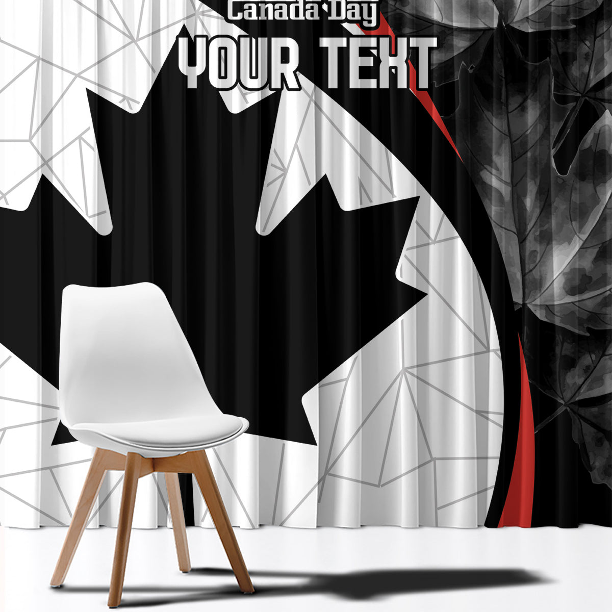 Personalized Canada Day Sine 1867 Window Curtain With National Maple Leaf - Wonder Print Shop