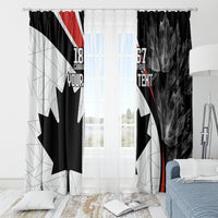 Personalized Canada Day Sine 1867 Window Curtain With National Maple Leaf - Wonder Print Shop