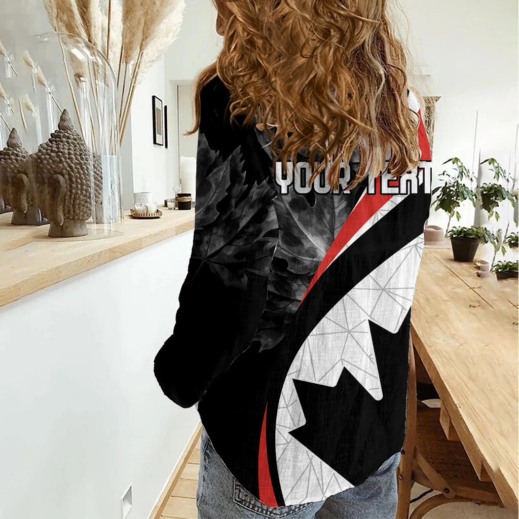 Personalized Canada Day Sine 1867 Women Casual Shirt With National Maple Leaf - Wonder Print Shop