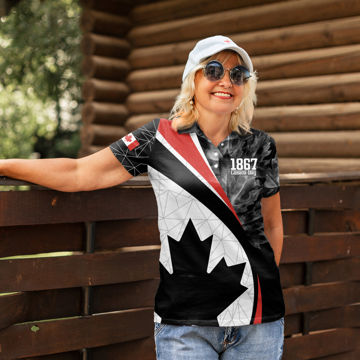 Personalized Canada Day Sine 1867 Women Polo Shirt With National Maple Leaf - Wonder Print Shop
