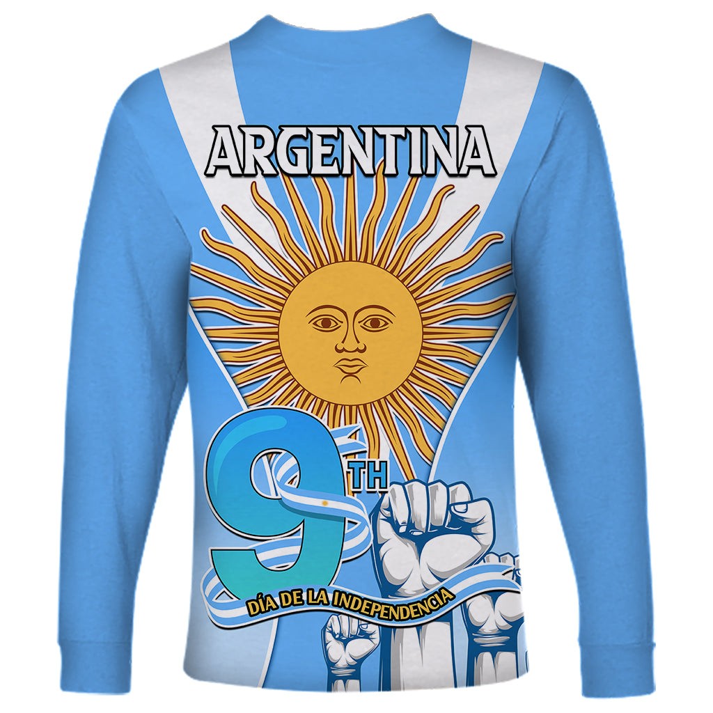 Argentina Long Sleeve Shirt Independence Day - Wonder Print Shop