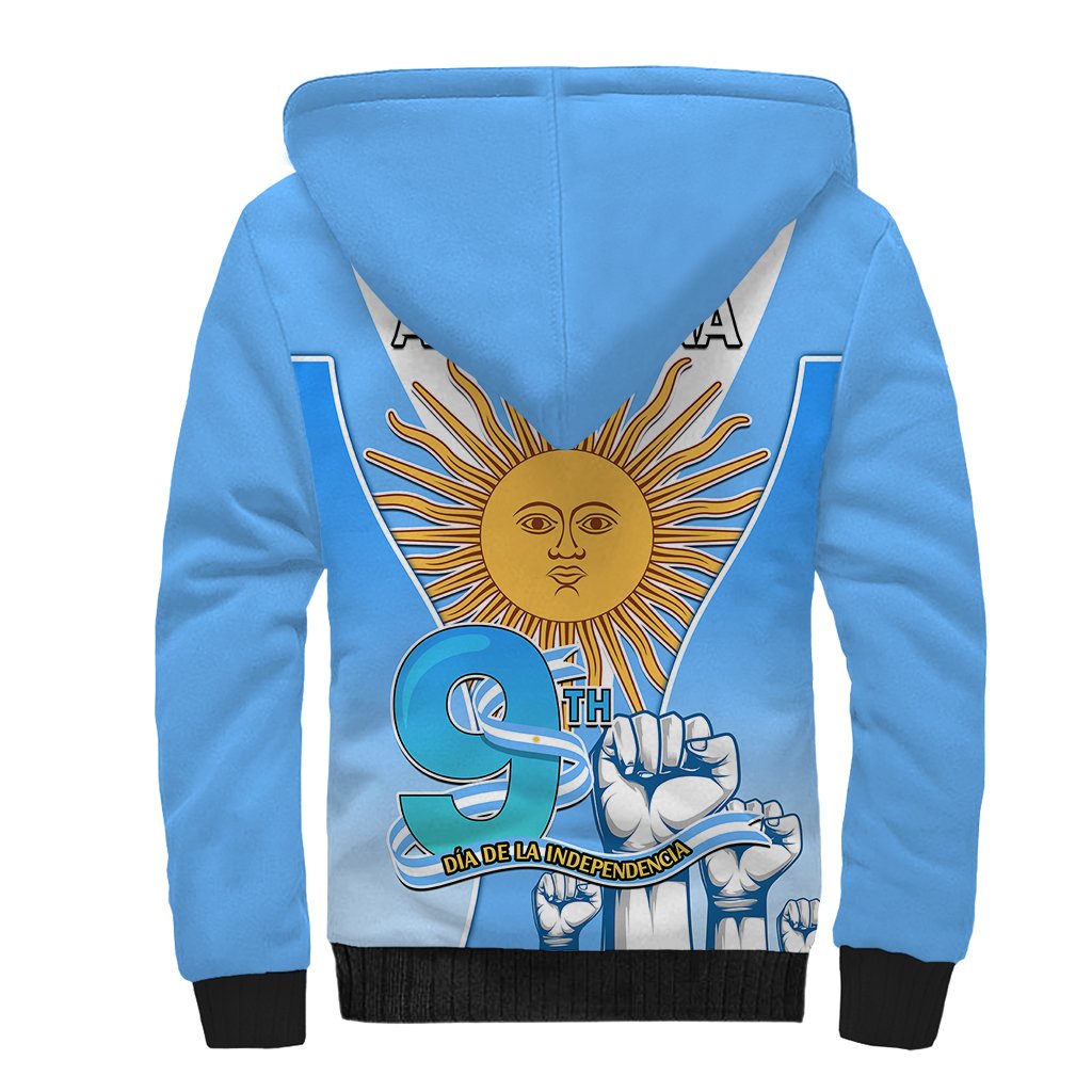 Argentina Sherpa Hoodie Independence Day - Wonder Print Shop