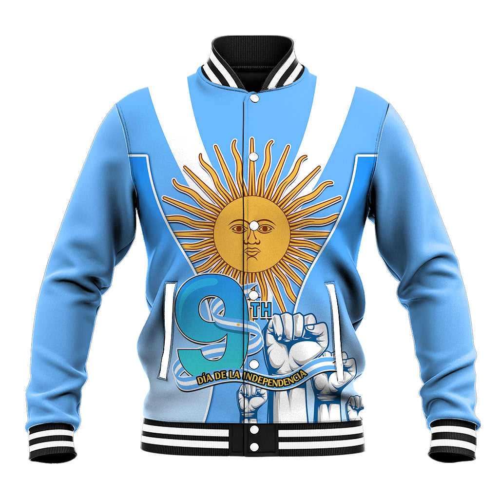 Custom Argentina Baseball Jacket Independence Day LT9 - Wonder Print Shop