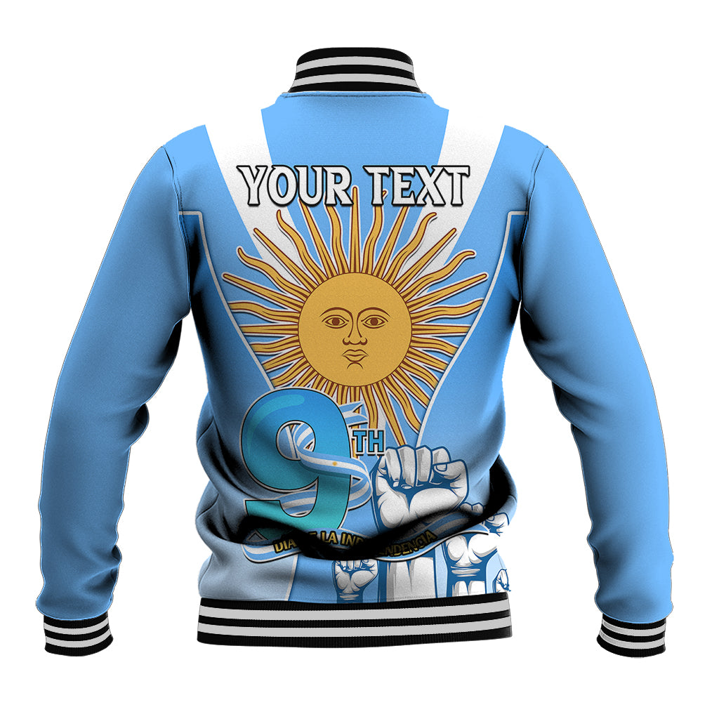 Custom Argentina Baseball Jacket Independence Day LT9 - Wonder Print Shop