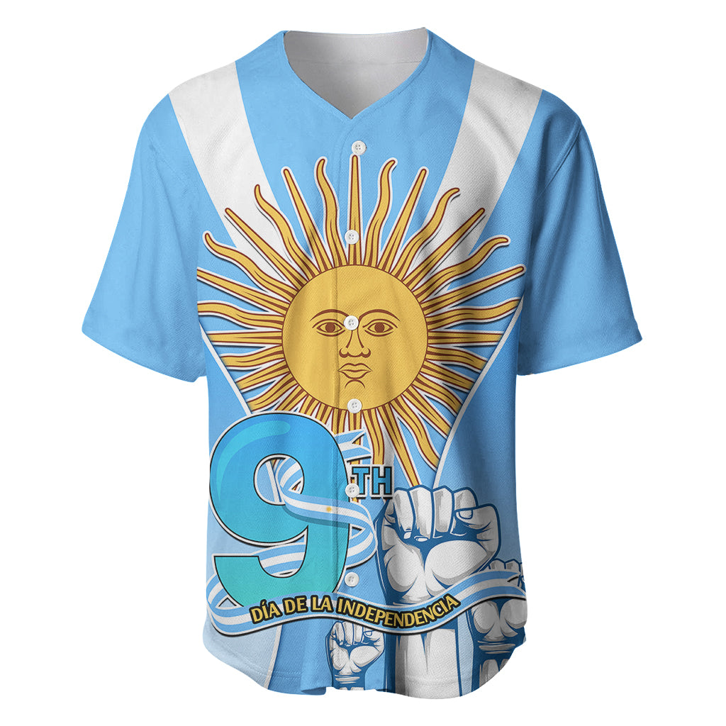 Custom Argentina Baseball Jersey Independence Day LT9 - Wonder Print Shop