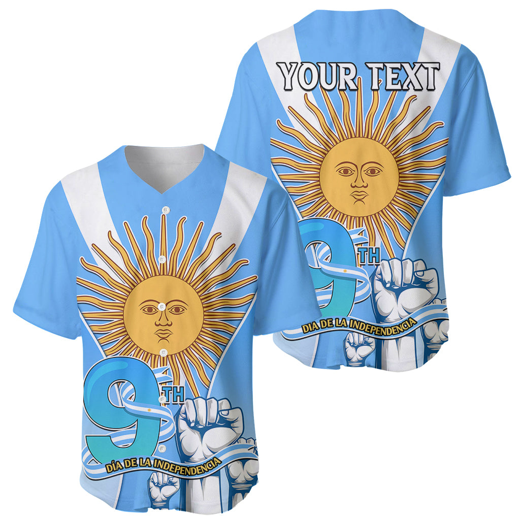 Custom Argentina Baseball Jersey Independence Day LT9 - Wonder Print Shop