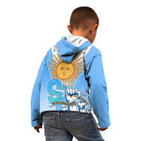 Custom Argentina Kid Hoodie Independence Day - Wonder Print Shop