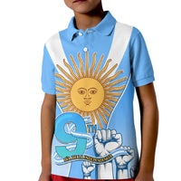 Custom Argentina Kid Polo Shirt Independence Day - Wonder Print Shop
