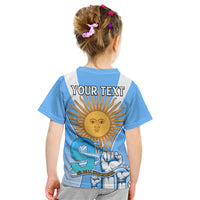 Custom Argentina Kid T Shirt Independence Day - Wonder Print Shop
