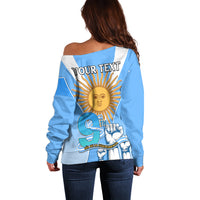 Custom Argentina Off Shoulder Sweater Independence Day - Wonder Print Shop