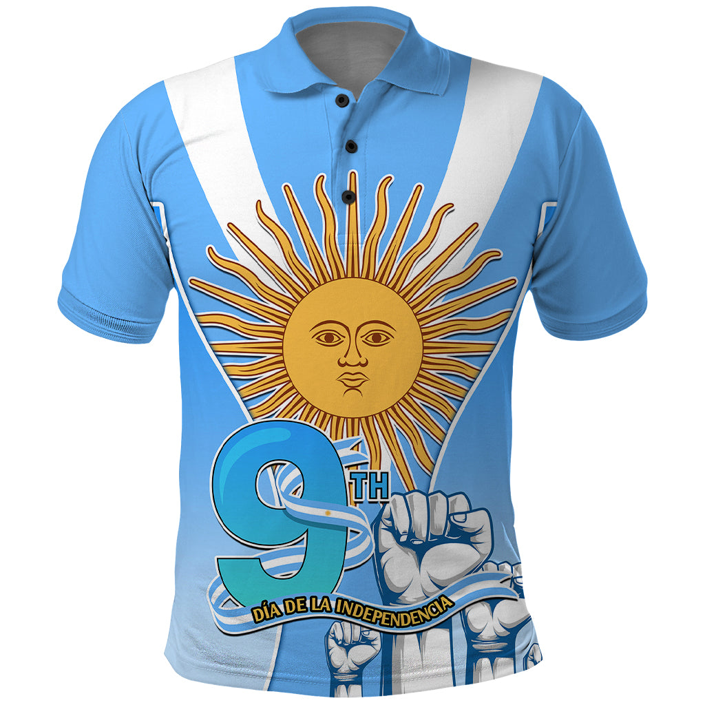 Custom Argentina Polo Shirt Independence Day - Wonder Print Shop