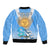 Custom Argentina Sleeve Zip Bomber Jacket Independence Day - Wonder Print Shop