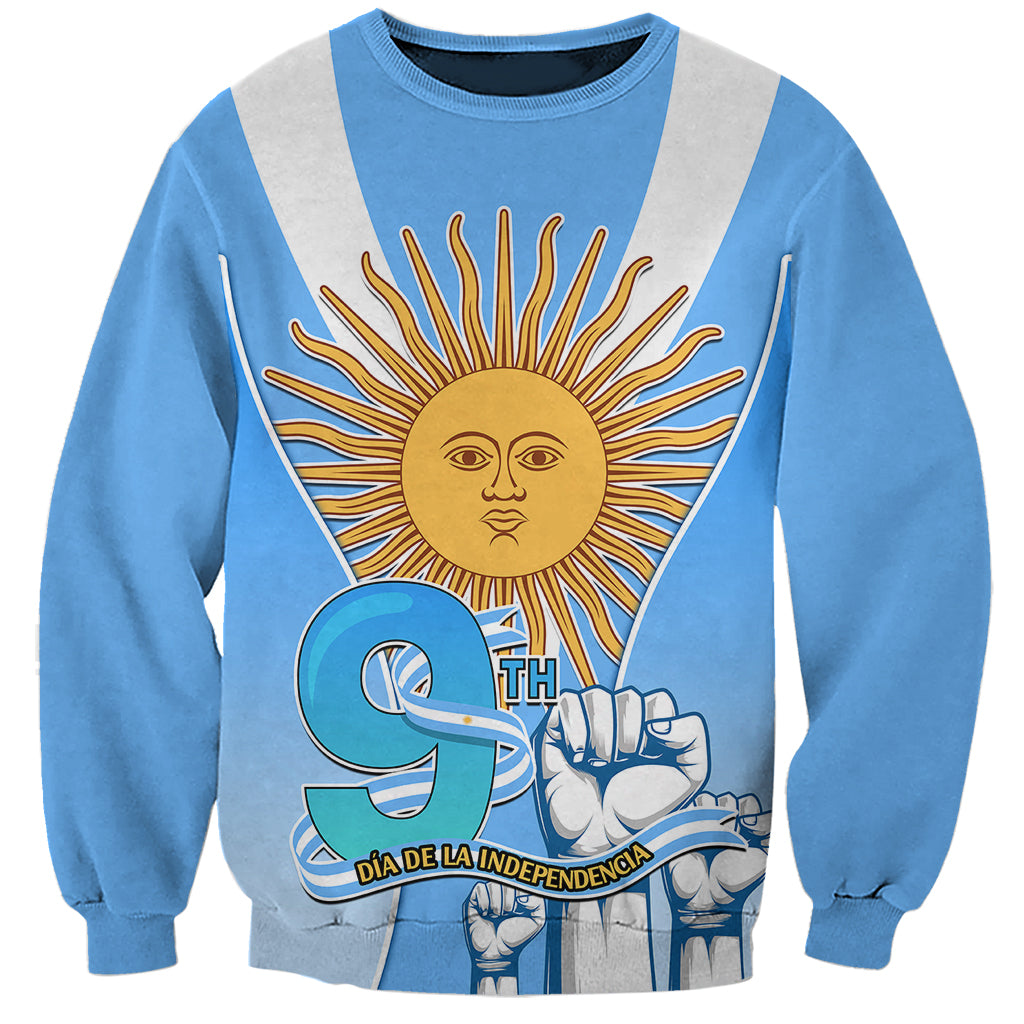 Custom Argentina Sweatshirt Independence Day - Wonder Print Shop