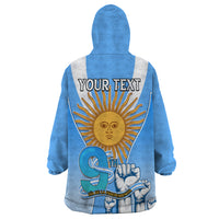 Custom Argentina Wearable Blanket Hoodie Independence Day - Wonder Print Shop