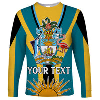 Custom Bahamas Atlantis Long Sleeve Shirt Independence Day - Wonder Print Shop