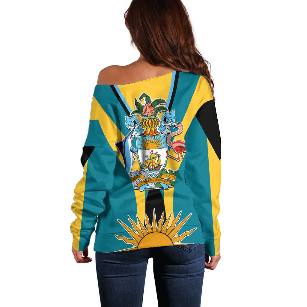 Custom Bahamas Atlantis Off Shoulder Sweater Independence Day - Wonder Print Shop