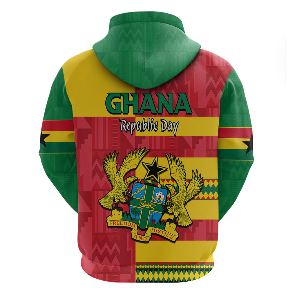 Ghana Hoodie Republic Day - African Kitenge Style - Wonder Print Shop