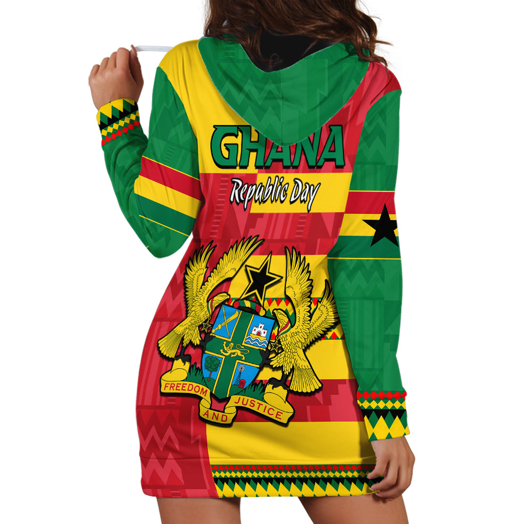 Ghana Hoodie Dress Republic Day - African Kitenge Style - Wonder Print Shop