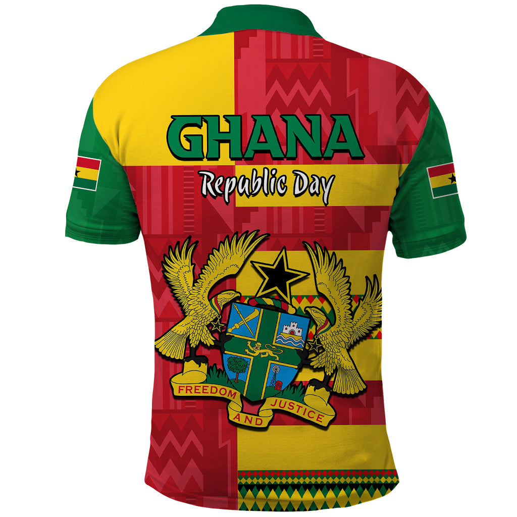 Ghana Polo Shirt Republic Day - African Kitenge Style - Wonder Print Shop