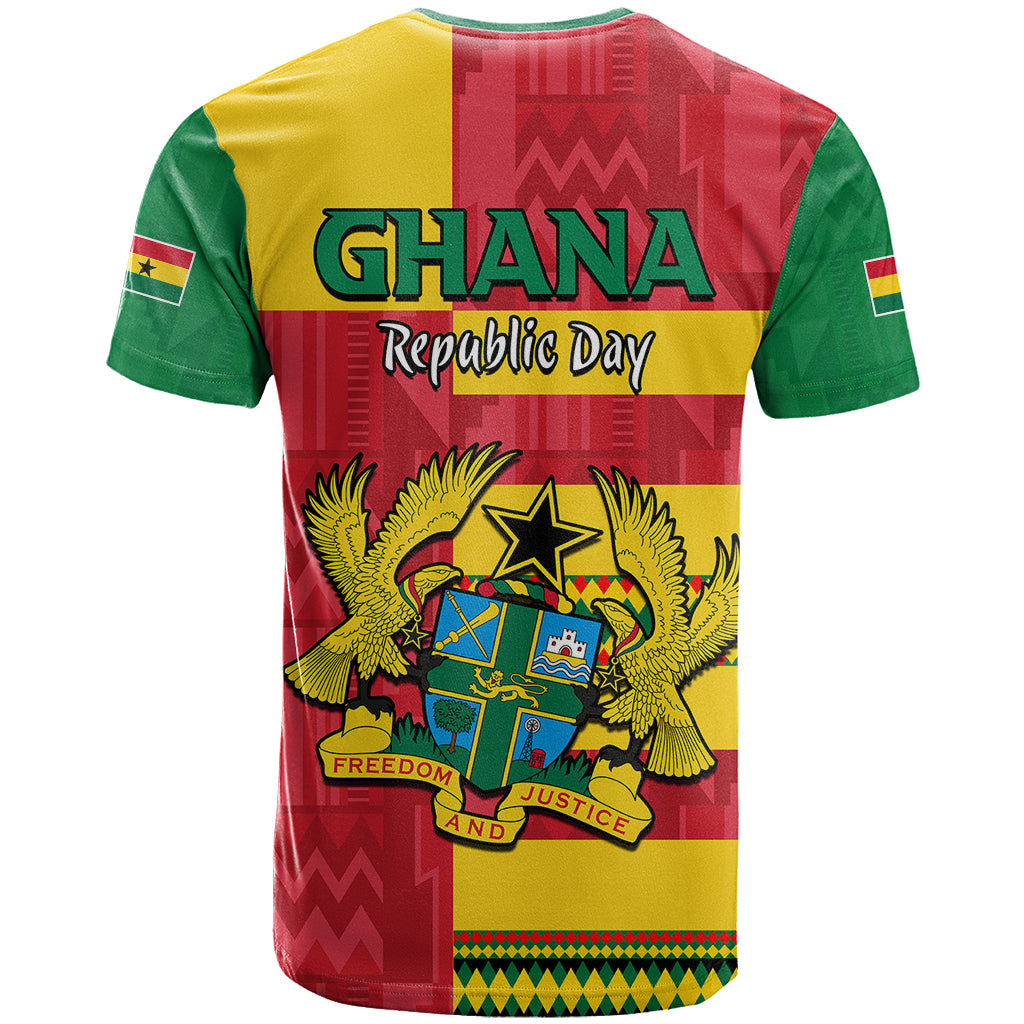 Ghana T Shirt Republic Day - African Kitenge Style - Wonder Print Shop