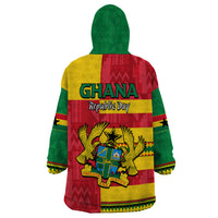 Ghana Wearable Blanket Hoodie Republic Day - African Kitenge Style - Wonder Print Shop