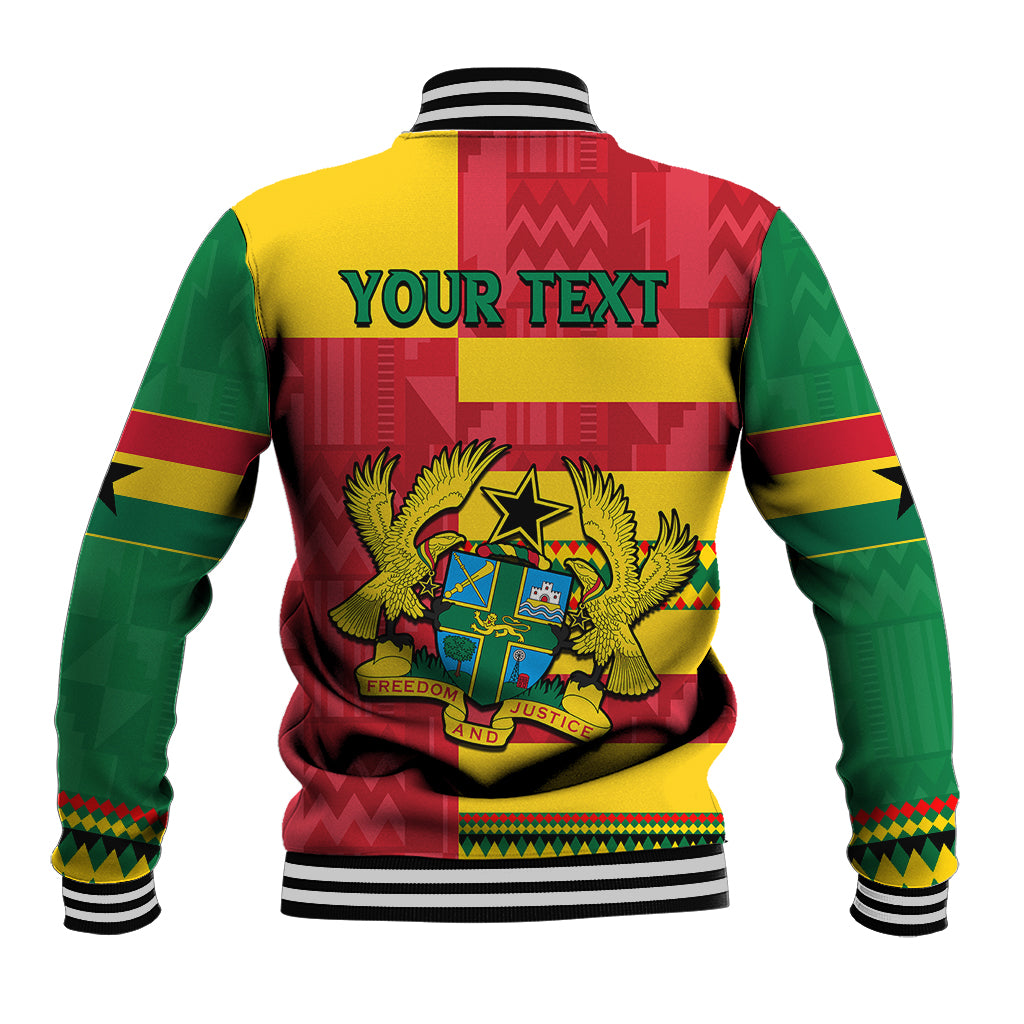 Custom Ghana Baseball Jacket Republic Day - African Kitenge Style LT9 - Wonder Print Shop