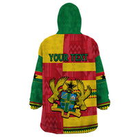 Custom Ghana Wearable Blanket Hoodie Republic Day - African Kitenge Style - Wonder Print Shop