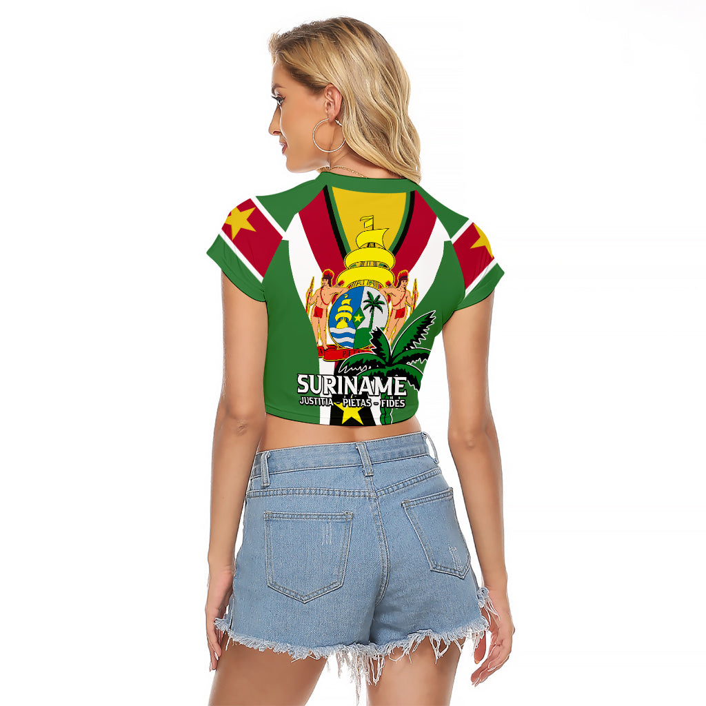 Suriname Raglan Cropped T Shirt Emancipation Day - Wonder Print Shop
