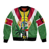Custom Suriname Sleeve Zip Bomber Jacket Emancipation Day - Wonder Print Shop