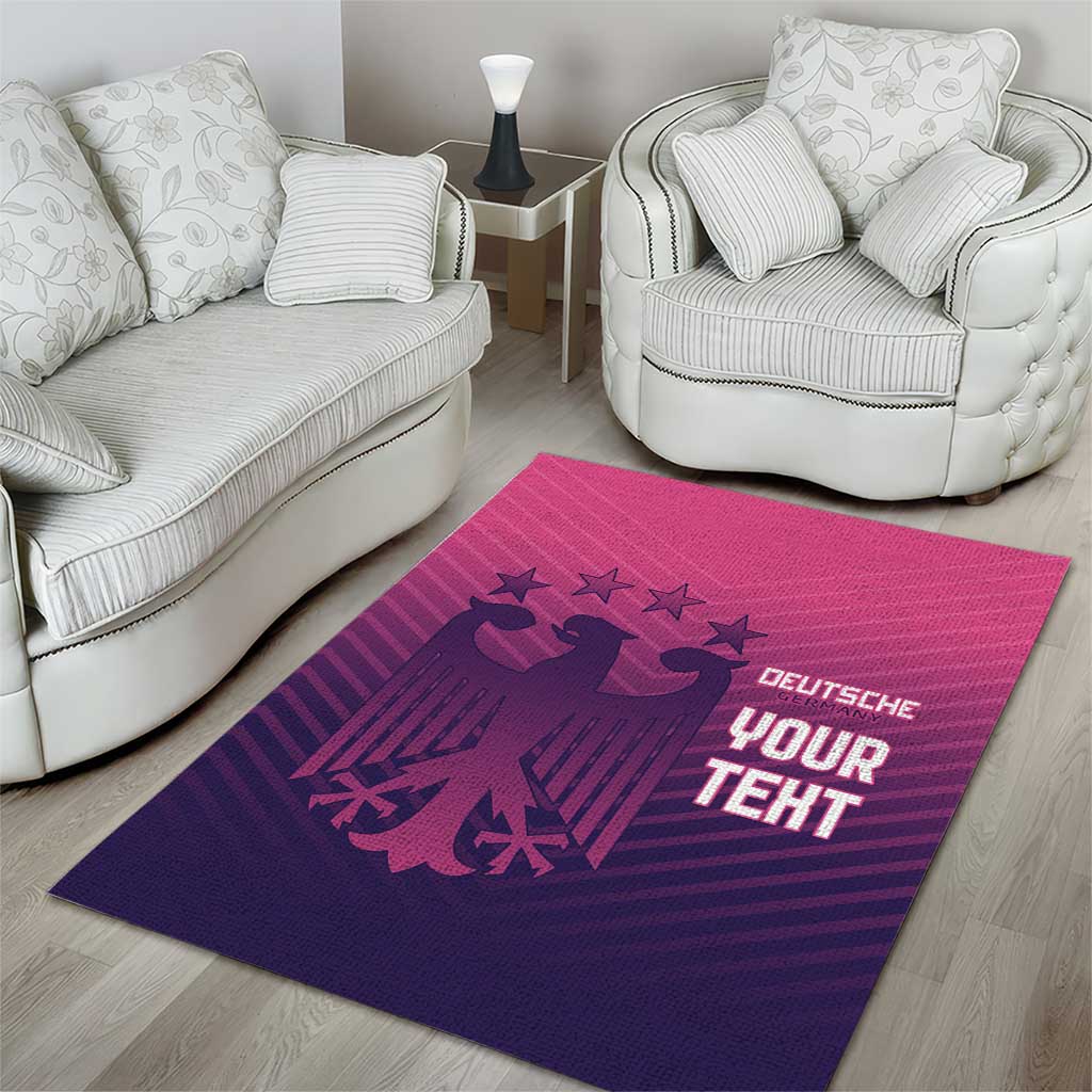 Custom Germany Football Area Rug Glowing Pink Line LT9 - Wonder Print Shop