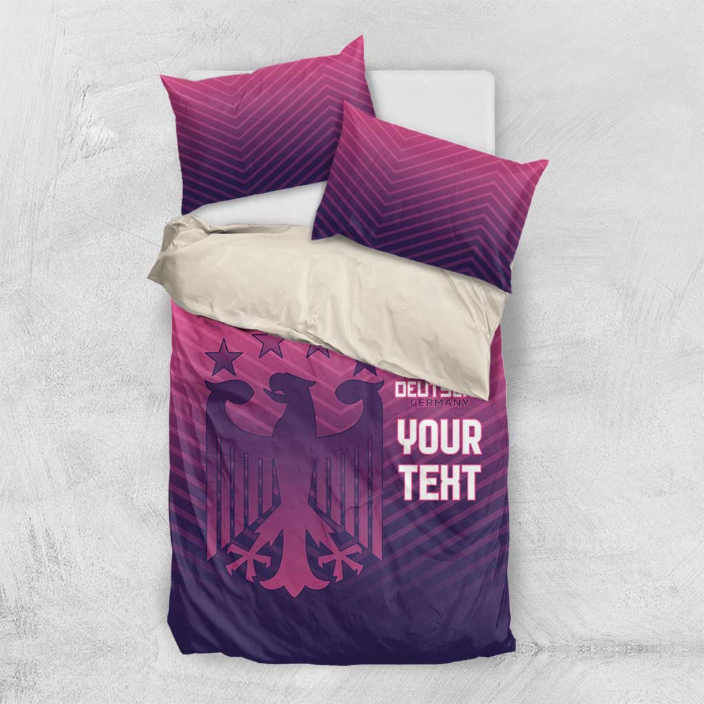Custom Germany Football Bedding Set Glowing Pink Line LT9 - Wonder Print Shop