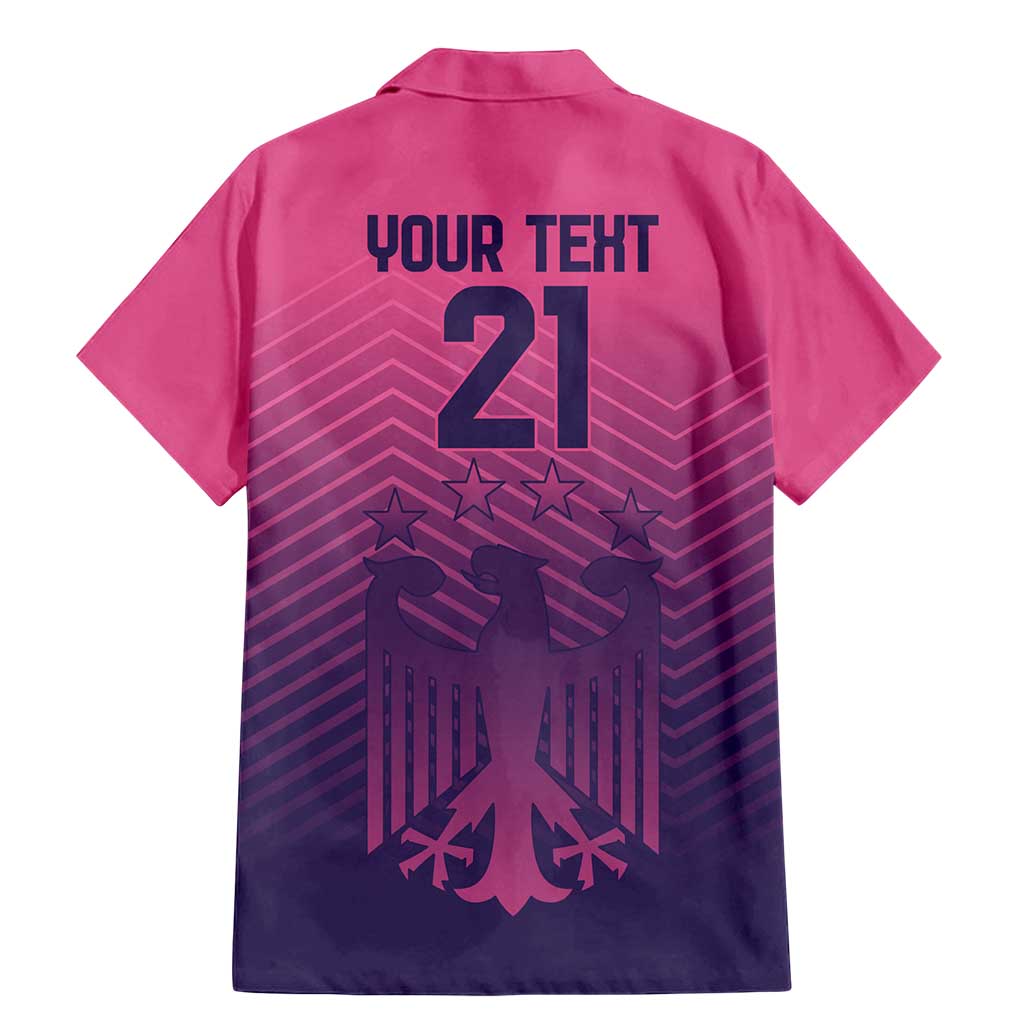 Custom Germany Football Family Matching Mermaid Dress and Hawaiian Shirt Glowing Pink Line LT9 - Wonder Print Shop