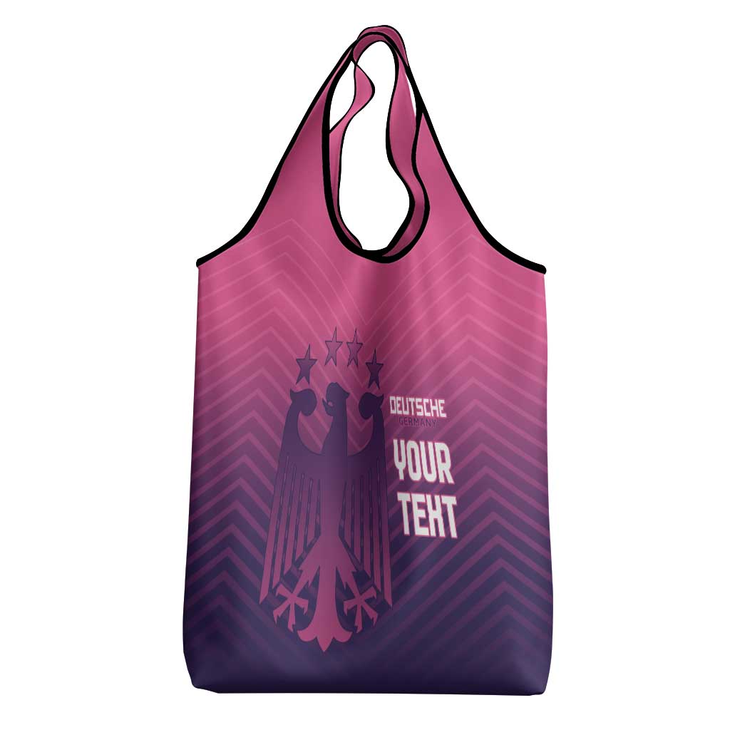 Custom Germany Football Grocery Bag Glowing Pink Line