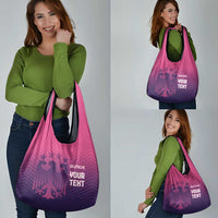 Custom Germany Football Grocery Bag Glowing Pink Line