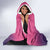 Custom Germany Football Hooded Blanket Glowing Pink Line