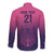 Custom Germany Football Long Sleeve Button Shirt Glowing Pink Line - Wonder Print Shop