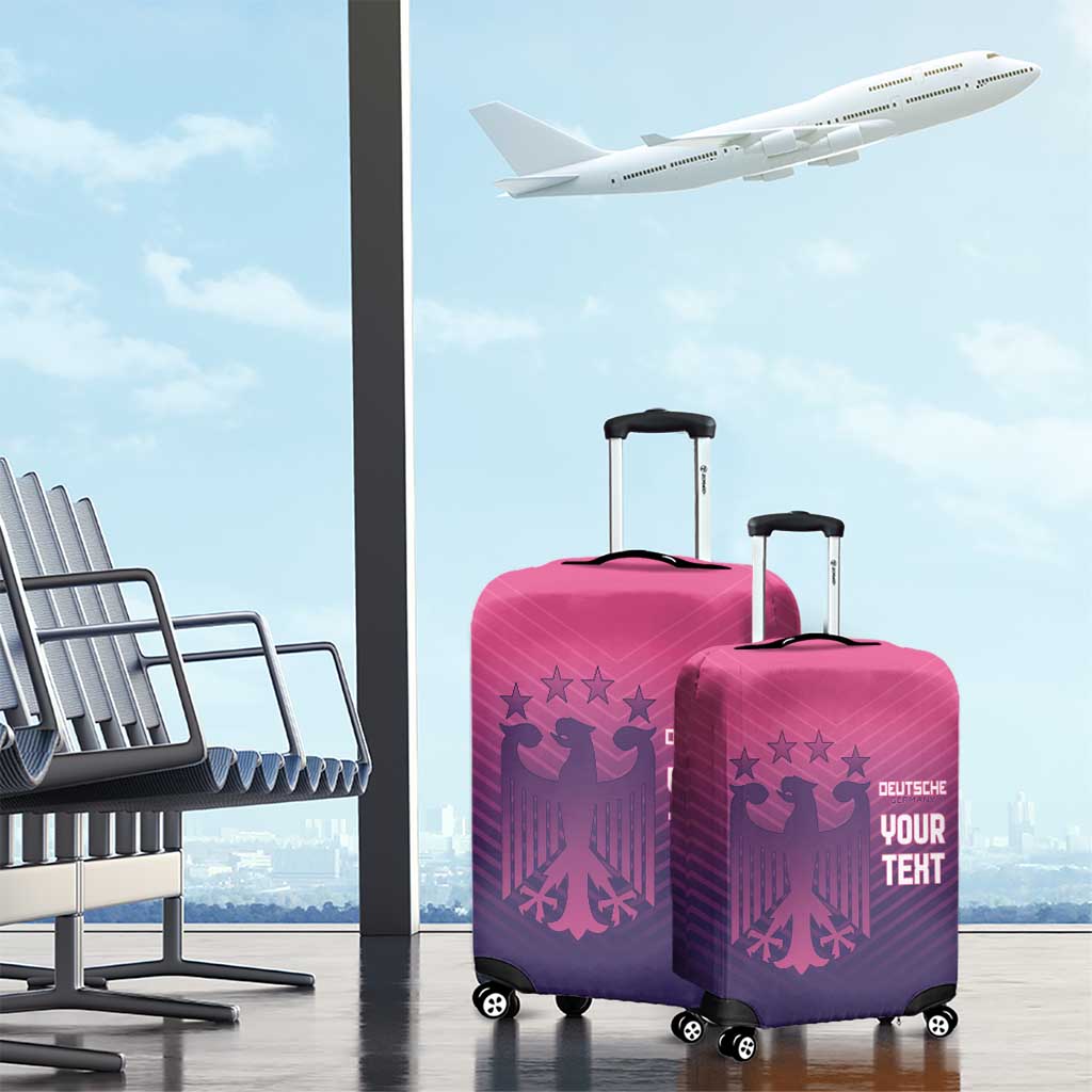 Custom Germany Football Luggage Cover Glowing Pink Line - Wonder Print Shop