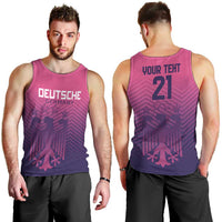 Custom Germany Football Men Tank Top Glowing Pink Line - Wonder Print Shop