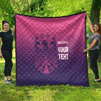 Custom Germany Football Quilt Glowing Pink Line - Wonder Print Shop