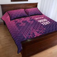 Custom Germany Football Quilt Bed Set Glowing Pink Line - Wonder Print Shop