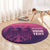Custom Germany Football Round Carpet Glowing Pink Line