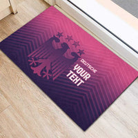 Custom Germany Football Rubber Doormat Glowing Pink Line - Wonder Print Shop