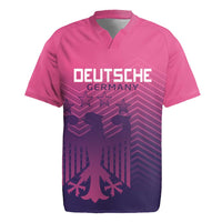 Custom Germany Football Rugby Jersey Glowing Pink Line - Wonder Print Shop