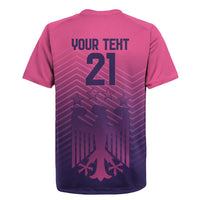 Custom Germany Football Rugby Jersey Glowing Pink Line - Wonder Print Shop
